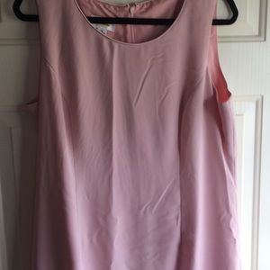Talbots Dress Size 16 Pale Pink Sleeveless Fitted